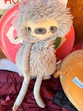 M Sloth Plush Stuffed Animal Grey